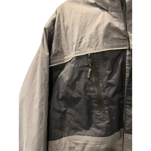 Harley Davidson Men's Size Large Jacket Nylon Waterproof Lined Hooded Grey Black - Picture 6 of 11